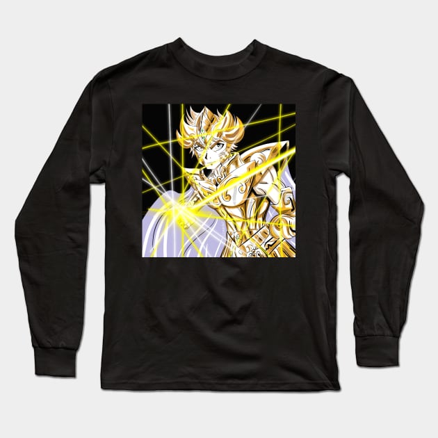 lightning plasma of leo the gold saint in the knights of the zodiac Long Sleeve T-Shirt by jorge_lebeau
